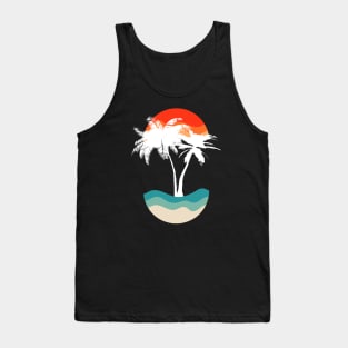 Minimalist Abstract Nature Art #6 Tropical Beach Tank Top